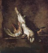 Jean Baptiste Simeon Chardin, Orange red partridge and rabbit